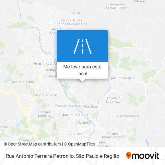 Rua Antonio Ferreira Petronilo mapa