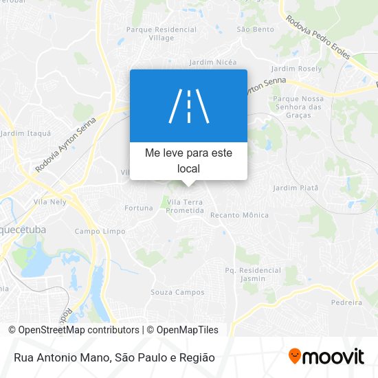 Rua Antonio Mano mapa