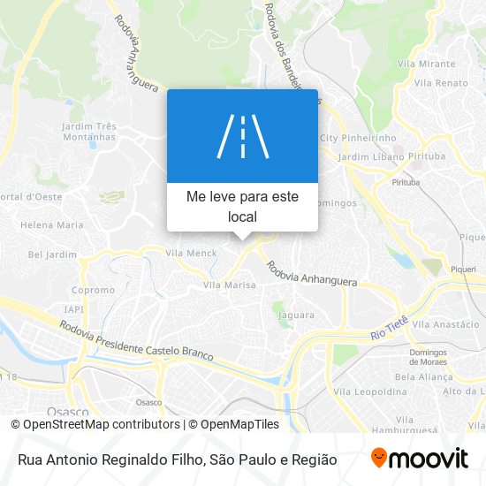 Rua Antonio Reginaldo Filho mapa