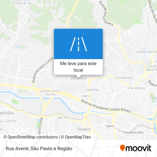 Rua Avenir mapa