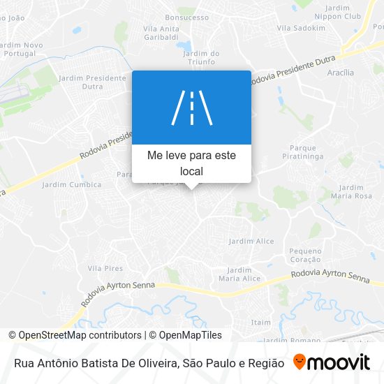 Rua Antônio Batista De Oliveira mapa