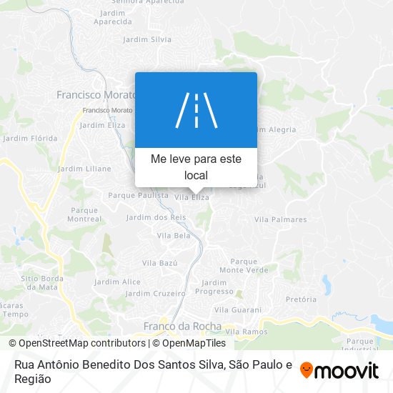 Rua Antônio Benedito Dos Santos Silva mapa