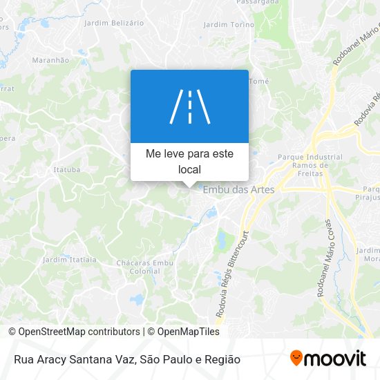 Rua Aracy Santana Vaz mapa