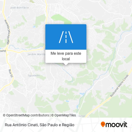 Rua Antônio Cinati mapa