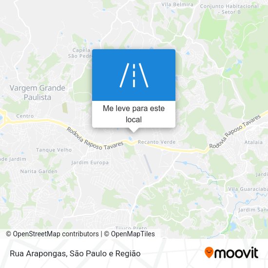 Rua Arapongas mapa