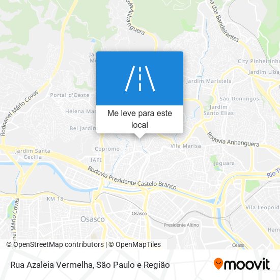 Rua Azaleia Vermelha mapa