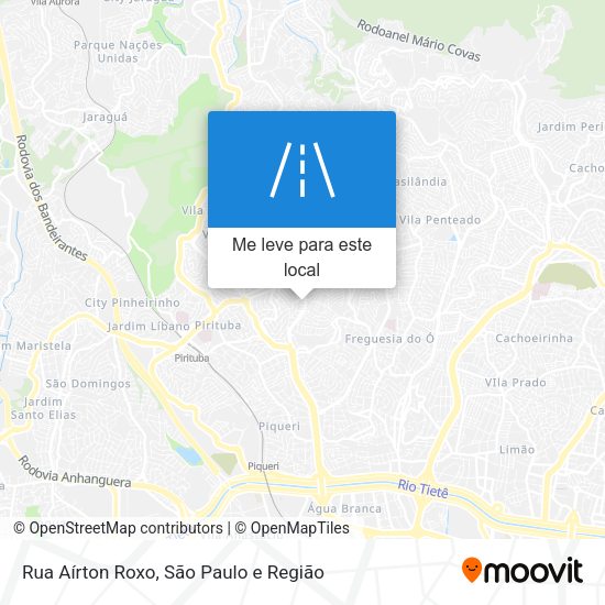 Rua Aírton Roxo mapa