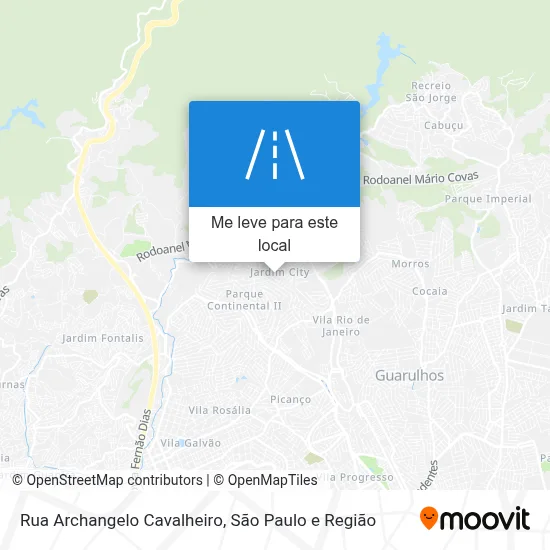 Rua Archangelo Cavalheiro mapa