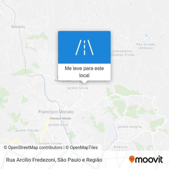 Rua Arcílio Fredezoni mapa