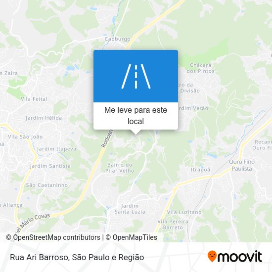 Rua Ari Barroso mapa