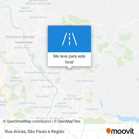 Rua Aricas mapa