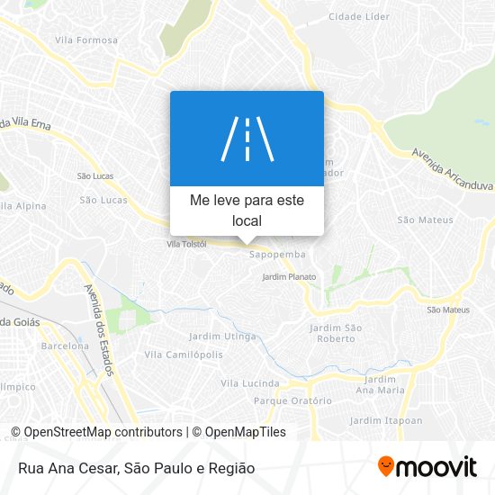 Rua Ana Cesar mapa