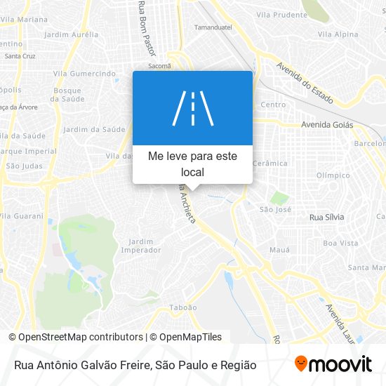 Rua Antônio Galvão Freire mapa