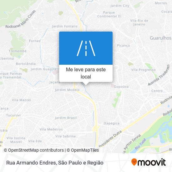 Rua Armando Endres mapa