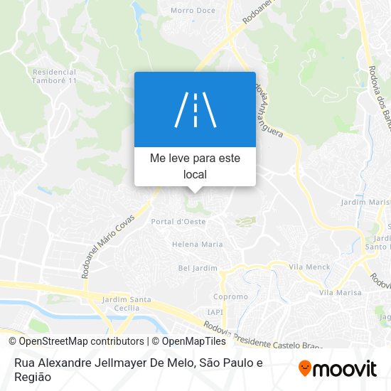 Rua Alexandre Jellmayer De Melo mapa