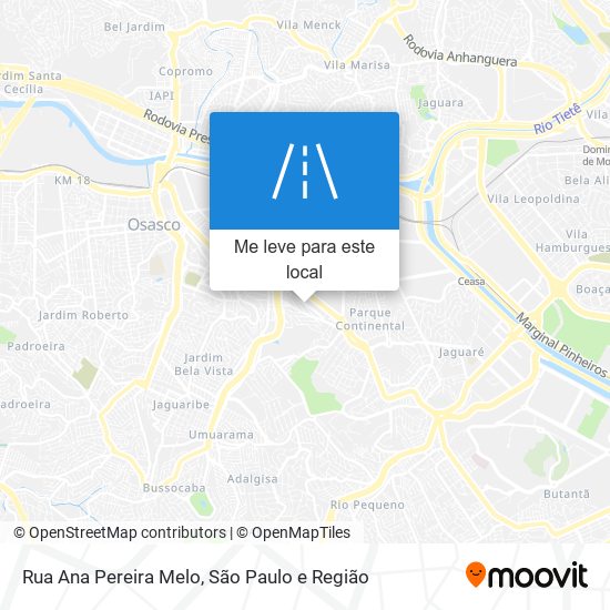 Rua Ana Pereira Melo mapa