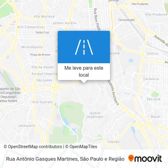 Rua Antônio Gasques Martines mapa