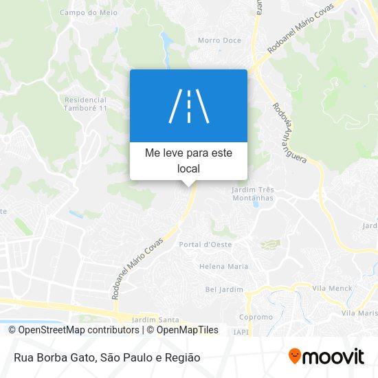 Rua Borba Gato mapa