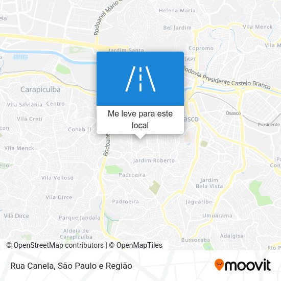Rua Canela mapa