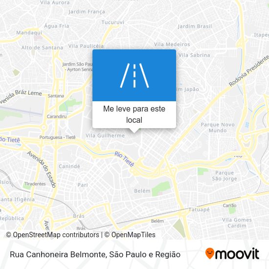 Rua Canhoneira Belmonte mapa