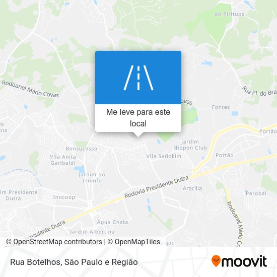 Rua Botelhos mapa