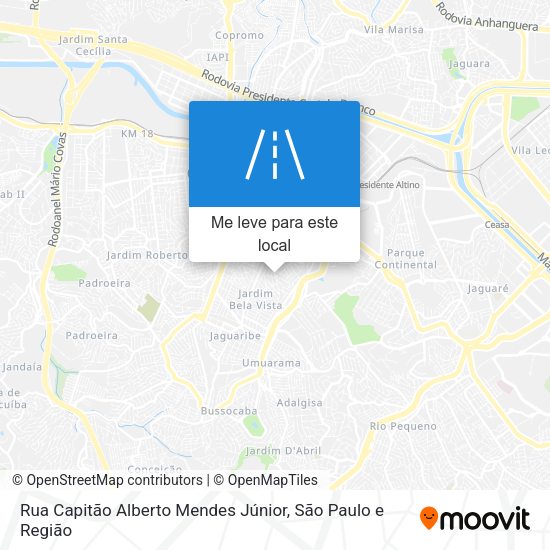 Rua Capitão Alberto Mendes Júnior mapa