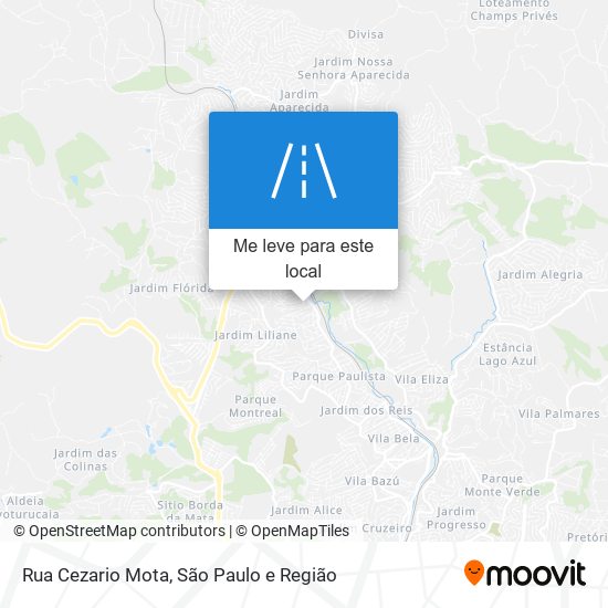 Rua Cezario Mota mapa