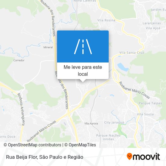 Rua Beija Flor mapa