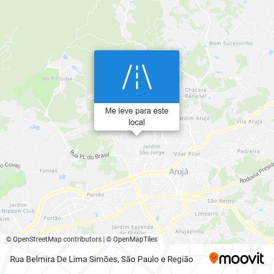 Rua Belmira De Lima Simões mapa