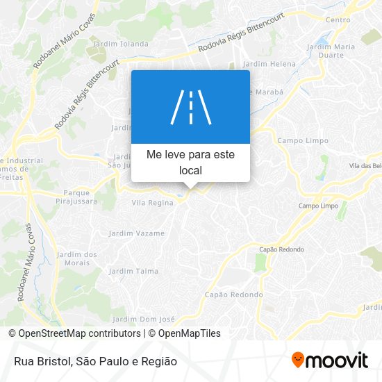 Rua Bristol mapa