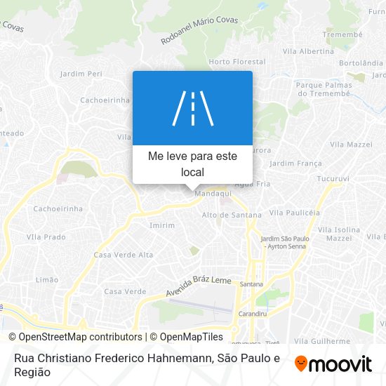 Rua Christiano Frederico Hahnemann mapa