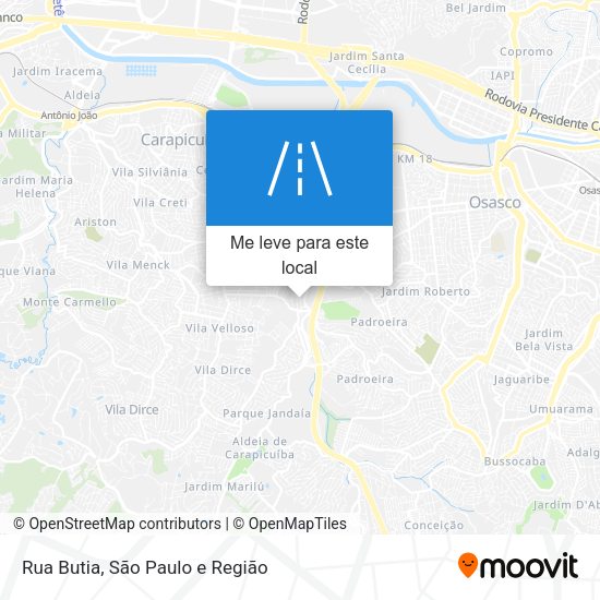Rua Butia mapa
