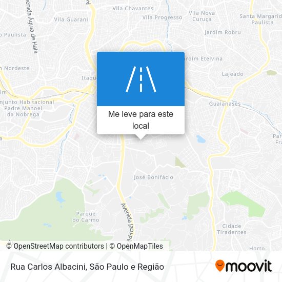 Rua Carlos Albacini mapa
