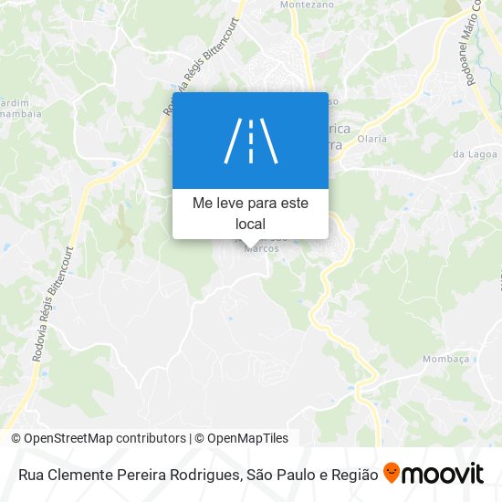 Rua Clemente Pereira Rodrigues mapa