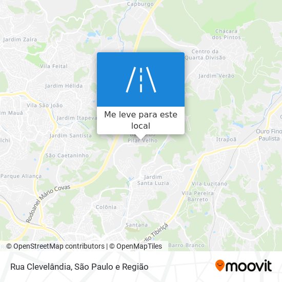 Rua Clevelândia mapa