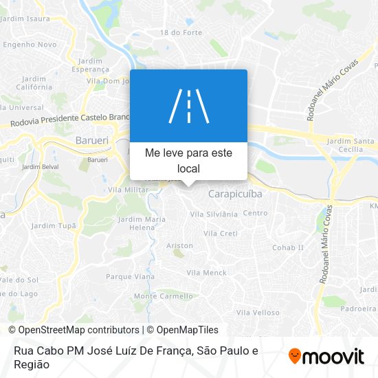 Rua Cabo PM José Luíz De França mapa