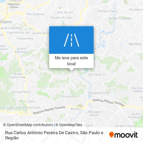 Rua Carlos Antônio Pereira De Castro mapa