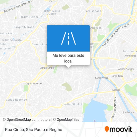 Rua Cinco mapa