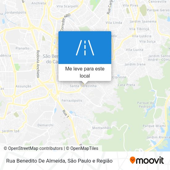 Rua Benedito De Almeida mapa