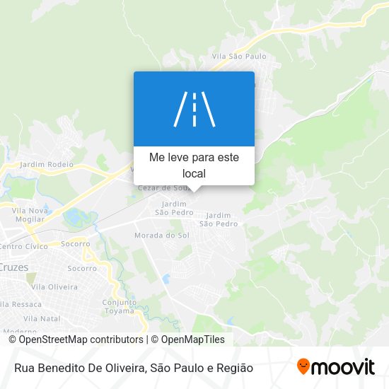 Rua Benedito De Oliveira mapa