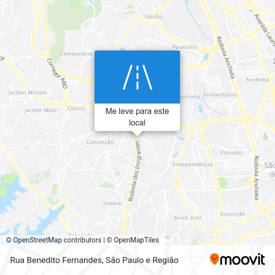 Rua Benedito Fernandes mapa