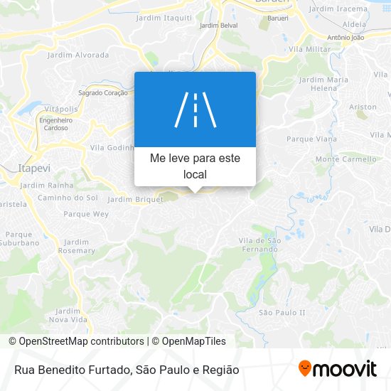 Rua Benedito Furtado mapa