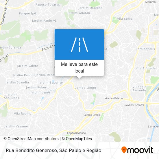 Rua Benedito Generoso mapa