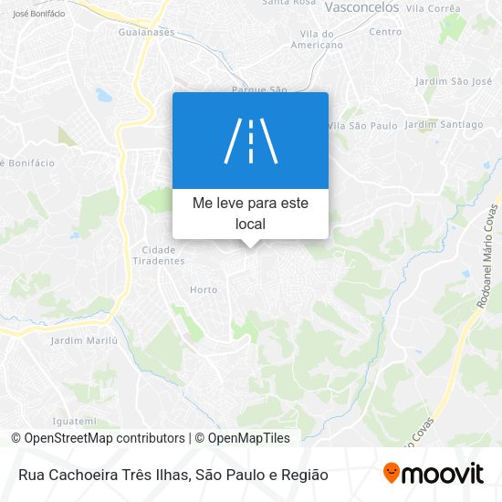 Rua Cachoeira Três Ilhas mapa