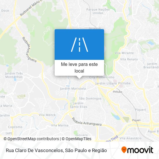 Rua Claro De Vasconcelos mapa