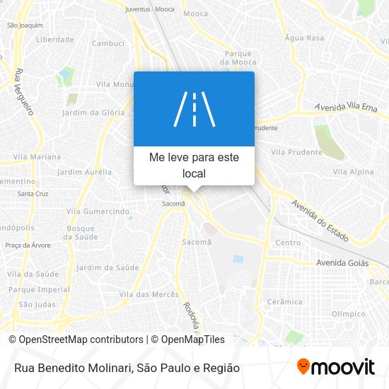 Rua Benedito Molinari mapa