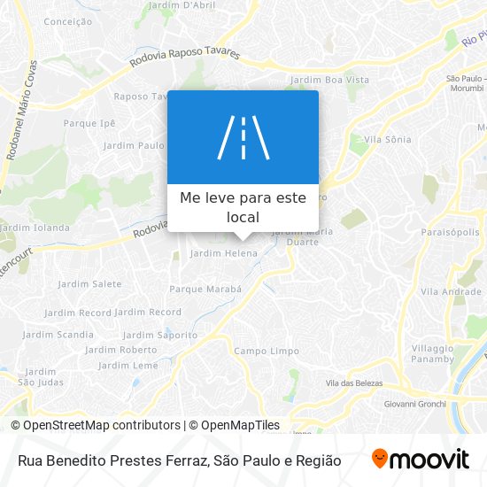 Rua Benedito Prestes Ferraz mapa