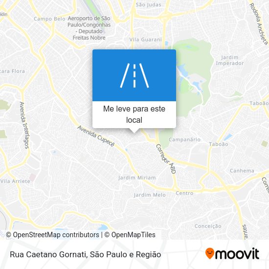 Rua Caetano Gornati mapa