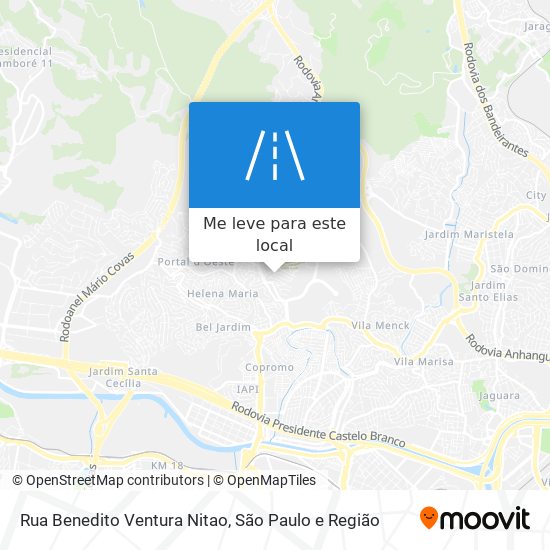 Rua Benedito Ventura Nitao mapa