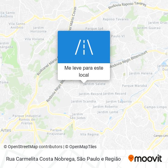 Rua Carmelita Costa Nobrega mapa